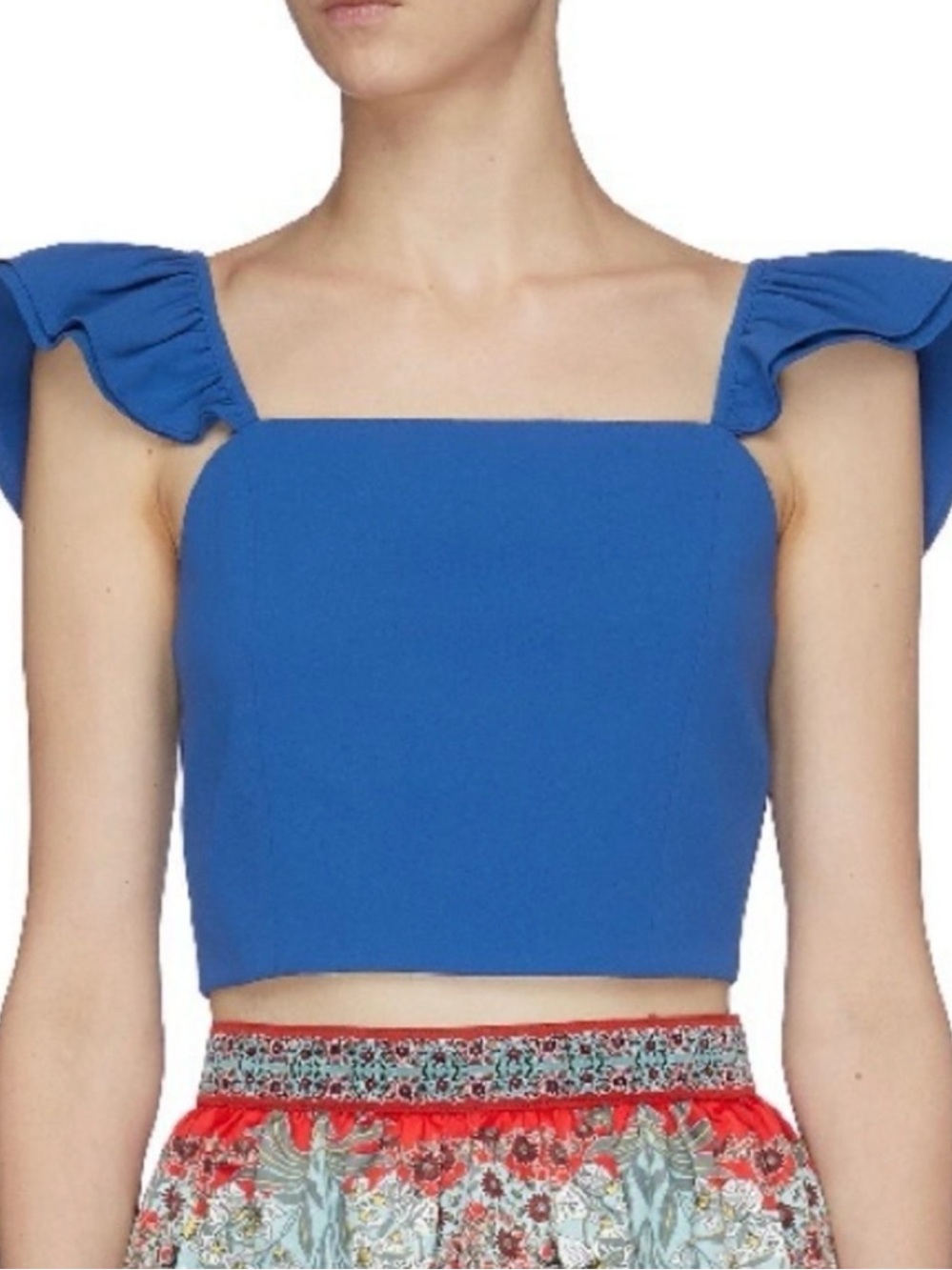 Alice & Olivia celestia ruffle trim top - Picture 1 of 6